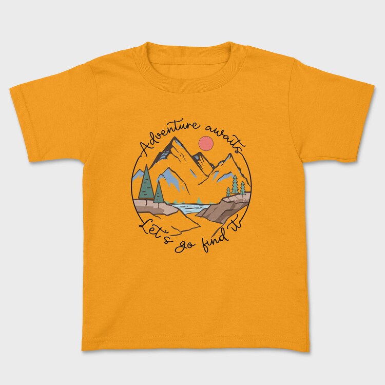Adventure Awaits Lets Go Find It, Tricou Copii