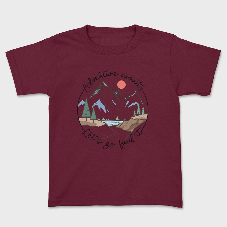 Adventure Awaits Lets Go Find It, Tricou Copii