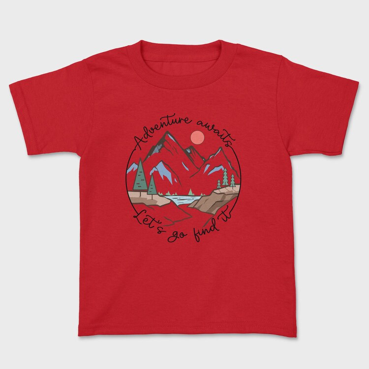 Adventure Awaits Lets Go Find It, Tricou Copii