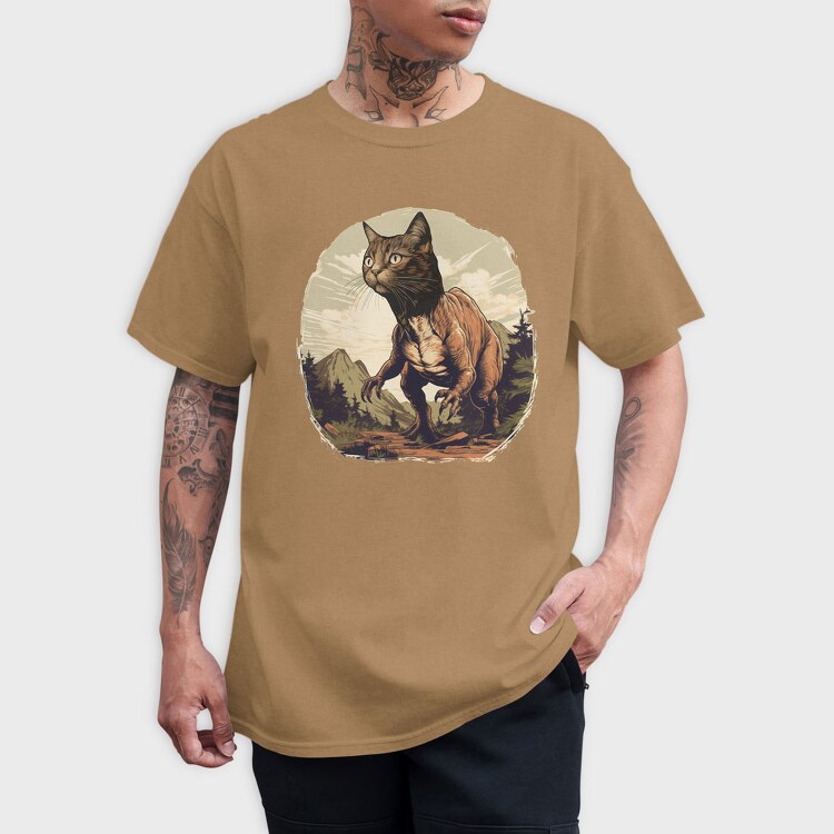 Tyrannosaurus Cat, Tricou Barbati (Unisex)