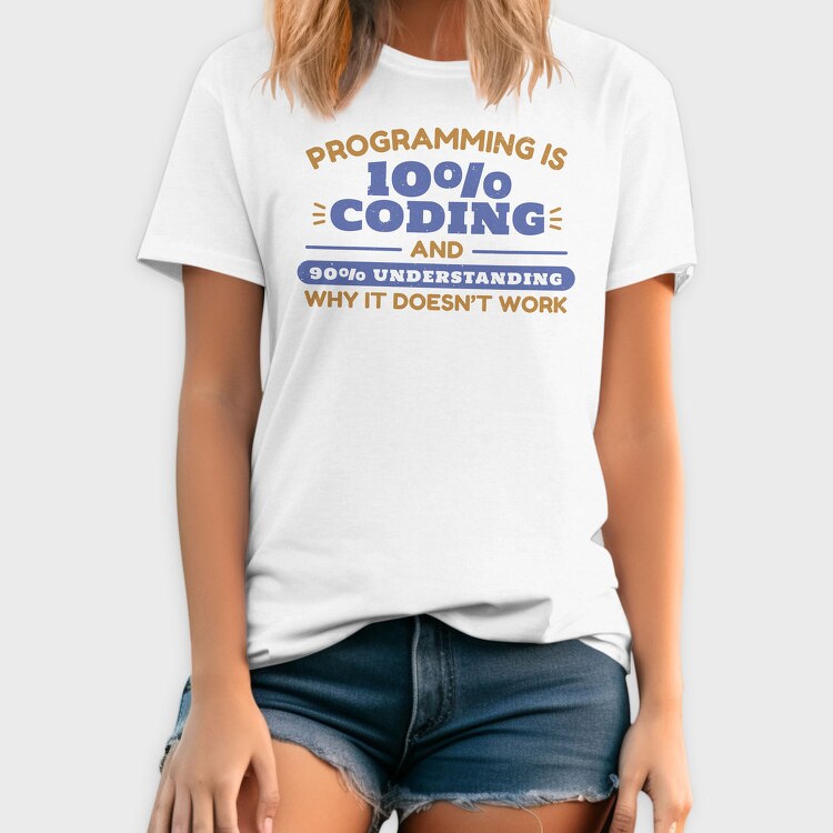 Programming Coding Quote Programming Is, Tricou Barbati (Unisex)