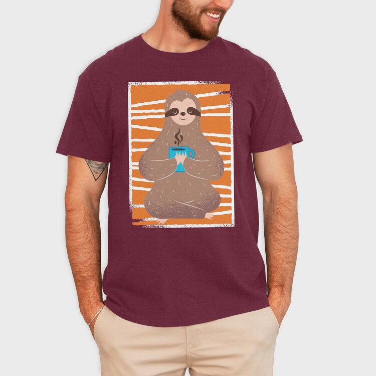 Sloth Coffee, Tricou Barbati (Unisex)