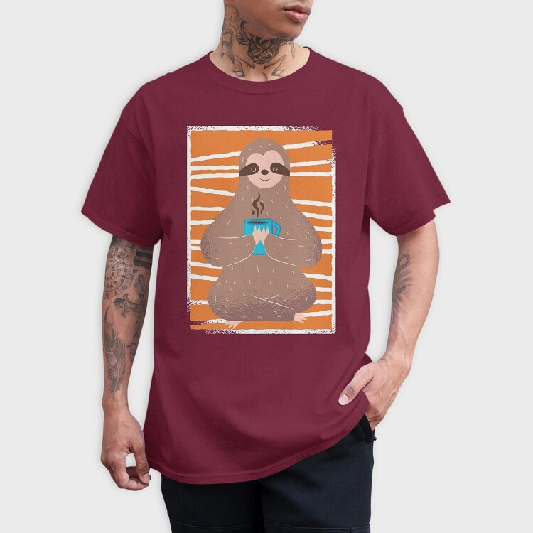 Sloth Coffee, Tricou Barbati (Unisex)