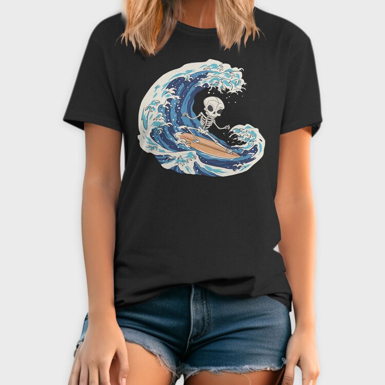 Skull Surfing, Tricou Barbati (Unisex)