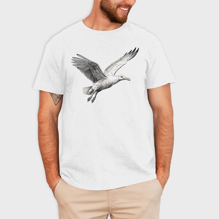 Flying Seagull 2, Tricou Barbati (Unisex)