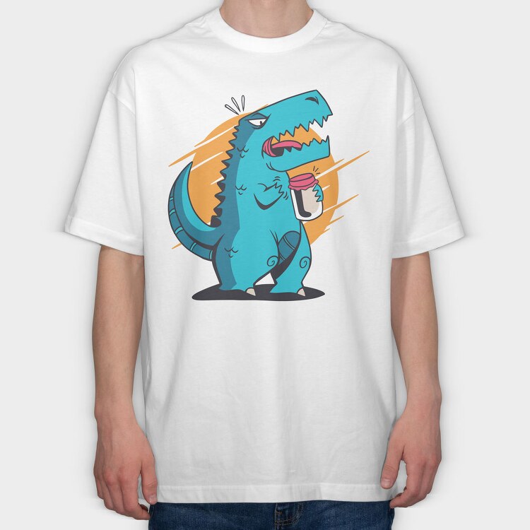 T Rex Opening Jar, Tricou Oversize Barbati (Unisex)