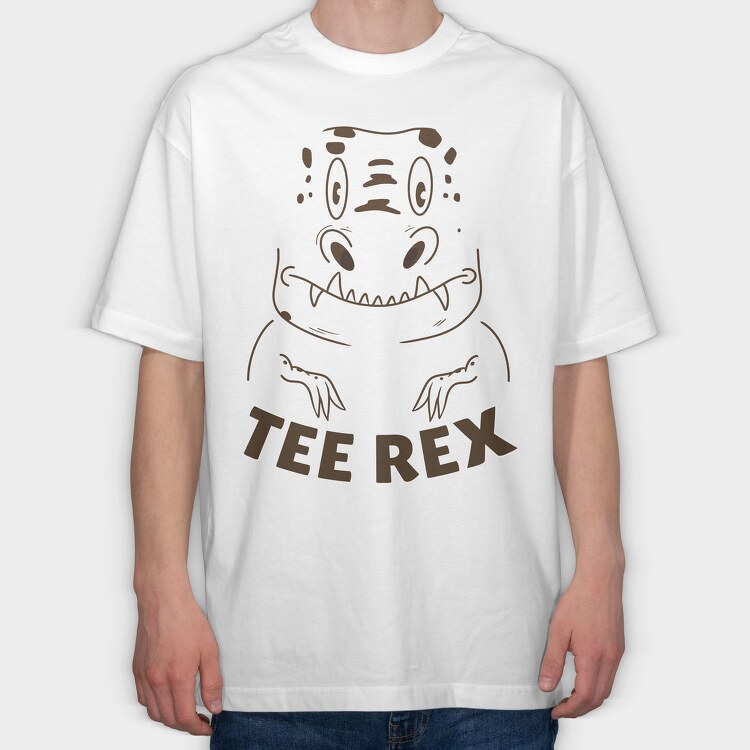 Tee Rex Cute T Rex, Tricou Oversize Barbati (Unisex)