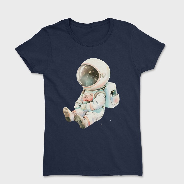 Astronaut Sleeping With Cube, Tricou Femei