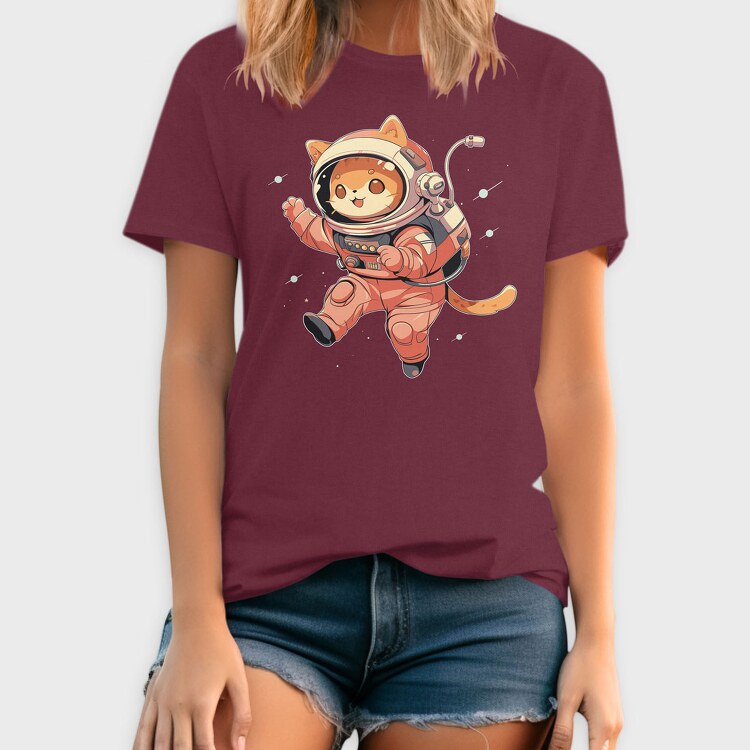 Cute Cat in Space, Tricou Barbati (Unisex)