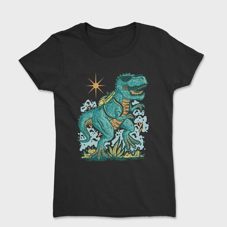 T Rex School Backpack, Tricou Femei