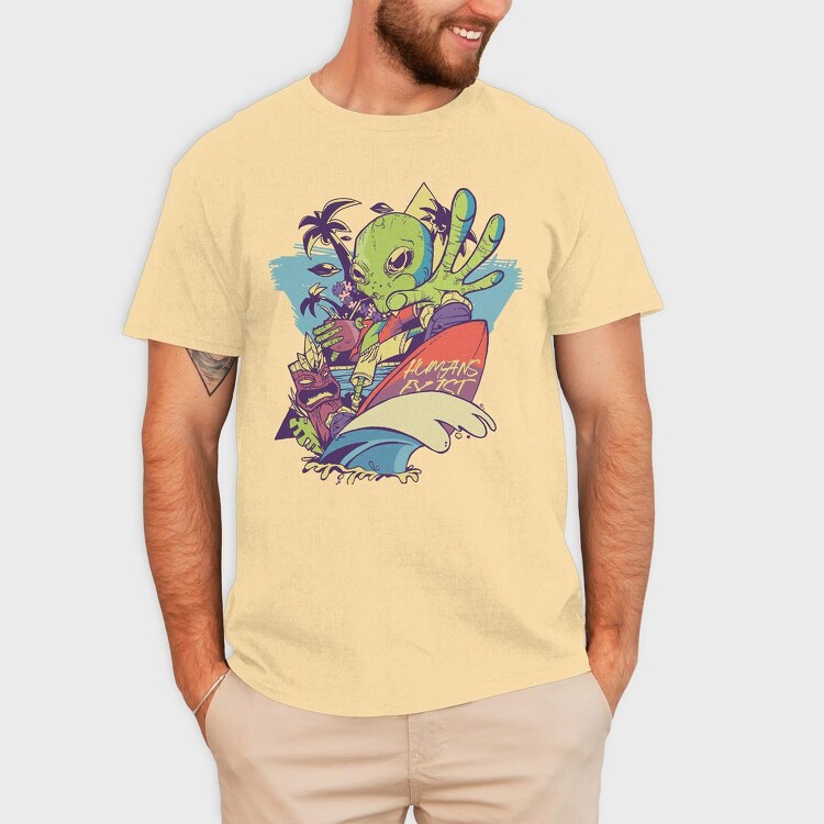 Martian Goes Hawaii, Tricou Barbati (Unisex)
