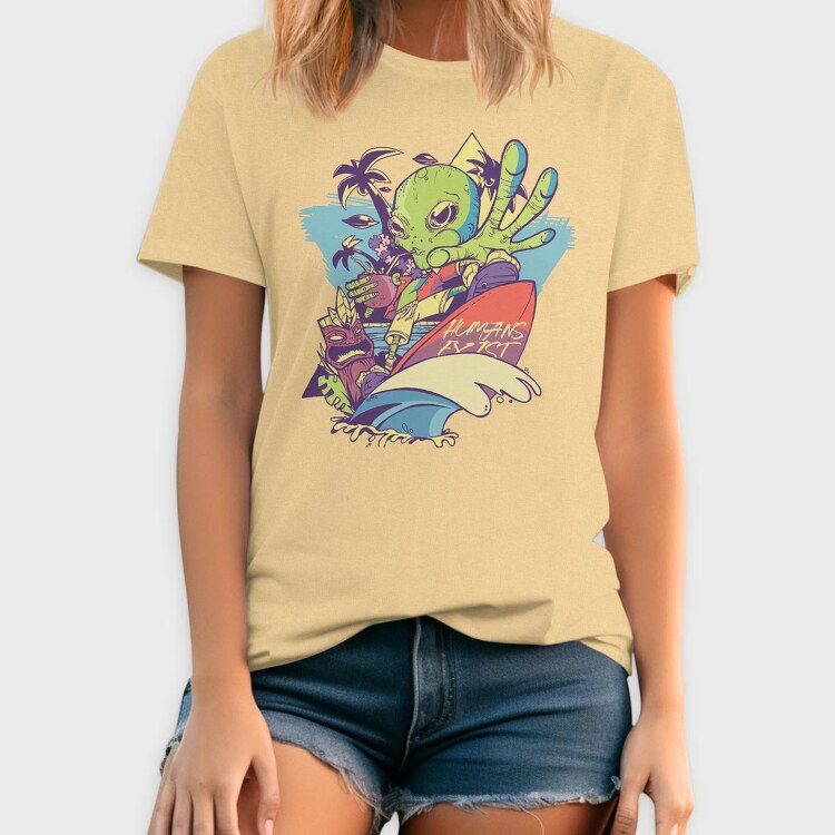 Martian Goes Hawaii, Tricou Barbati (Unisex)