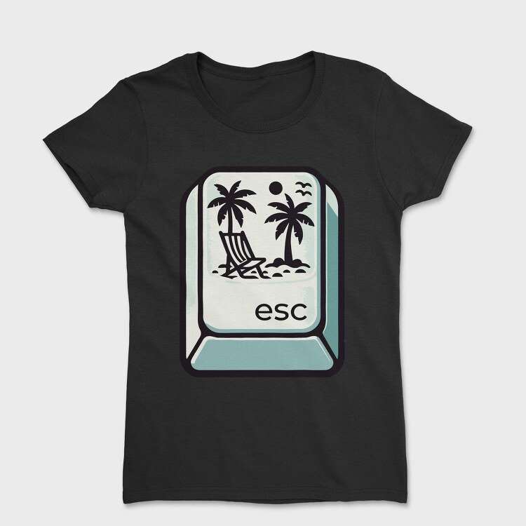 Beach Escape Key Esc, Tricou Femei