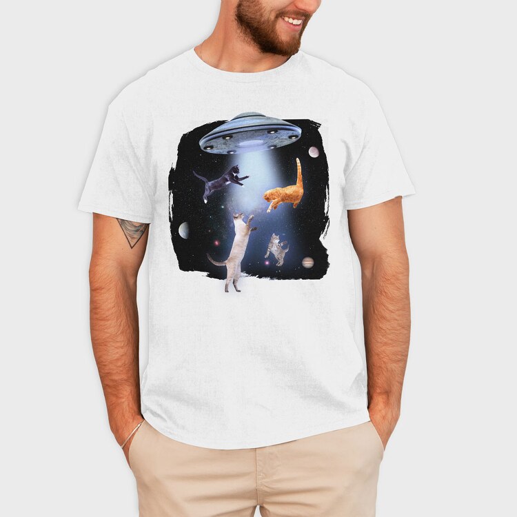 Ufo Cats, Tricou Barbati (Unisex)