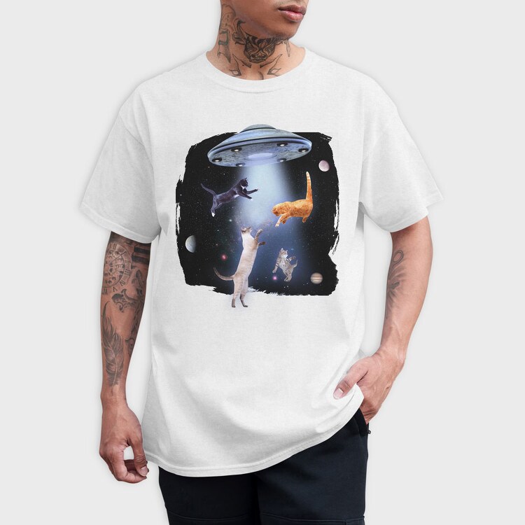 Ufo Cats, Tricou Barbati (Unisex)
