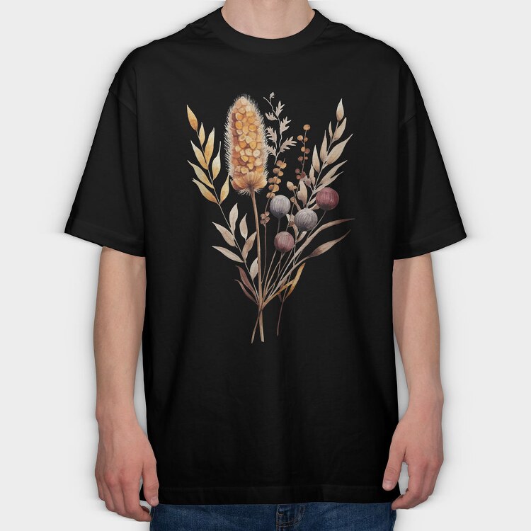 Autumn Dried Bouquet, Tricou Oversize Barbati (Unisex)