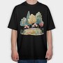 Autumn Fantasy Trees, Tricou Oversize Barbati (Unisex)