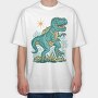 T Rex School Backpack, Tricou Oversize Barbati (Unisex)