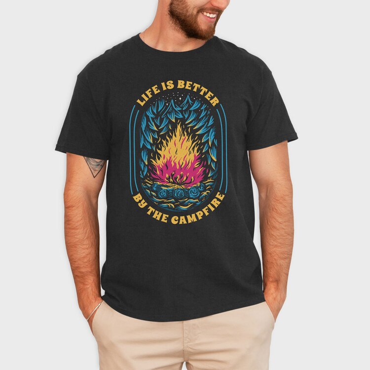 Life Is Better by the Campfire, Tricou Barbati (Unisex)