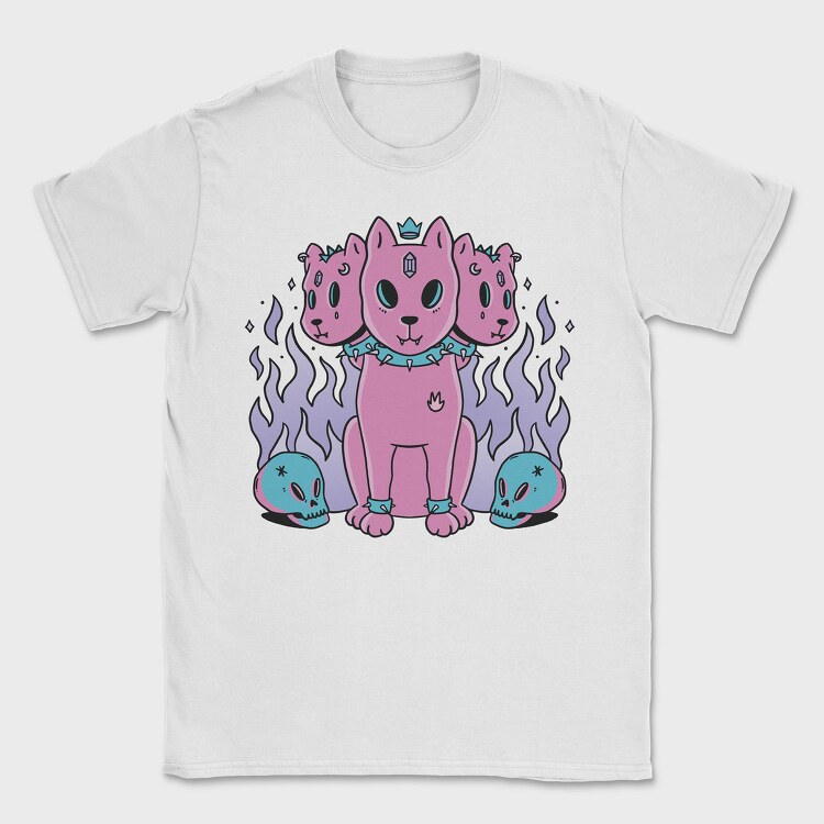 Three Headed Dog Pastel Goth Pink, Tricou Barbati (Unisex)