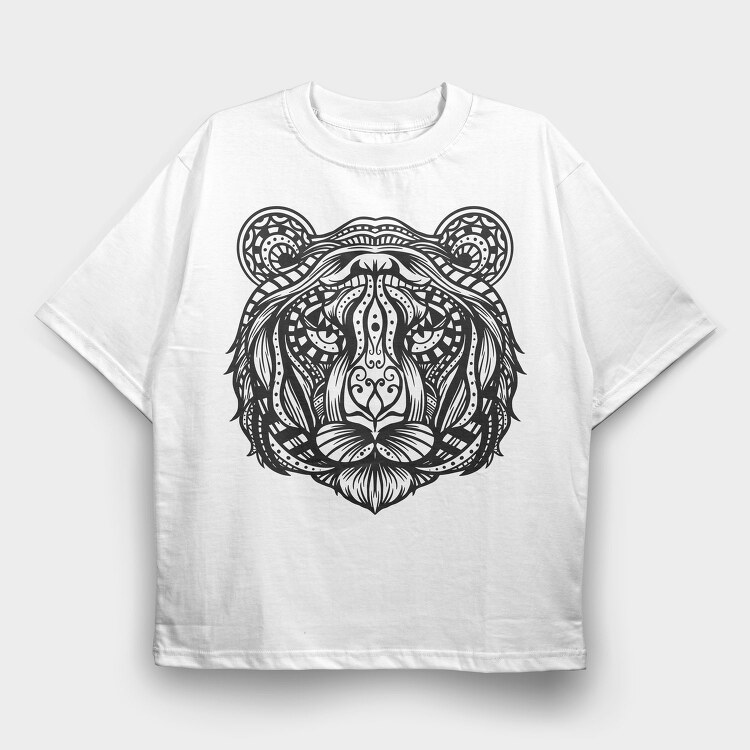 Tiger Mandala, Tricou Oversize Barbati (Unisex)