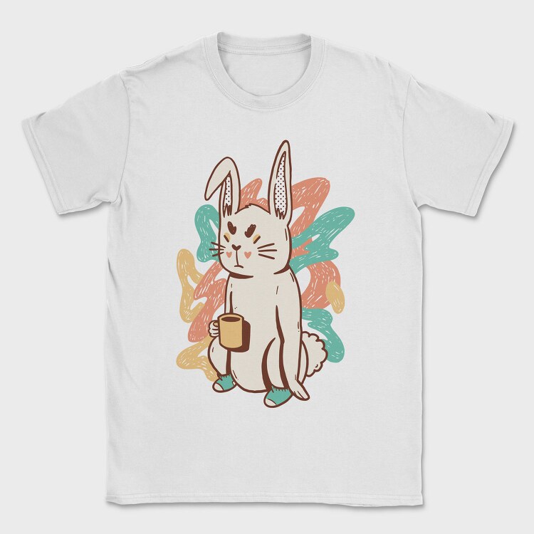 Tired Rabbit Bad Mood Bunny, Tricou Barbati (Unisex)