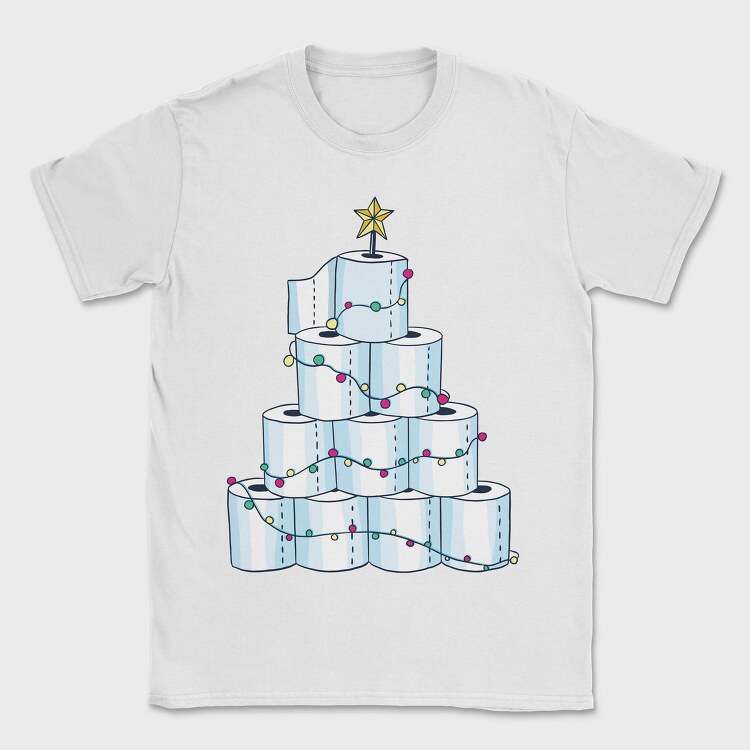 Toilet Paper Christmas Tree, Tricou Barbati (Unisex)