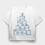 Toilet Paper Christmas Tree, Tricou Oversize Barbati (Unisex)