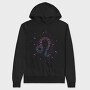 Leo Floral Zodiac Sign 05, Hanorac Oversize Barbati (Unisex)