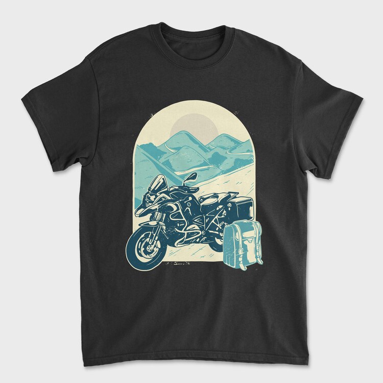 Motorcycle Adventure, Tricou Barbati (Unisex)
