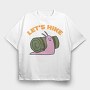 Let'S Hike Snail, Tricou Oversize Barbati (Unisex)