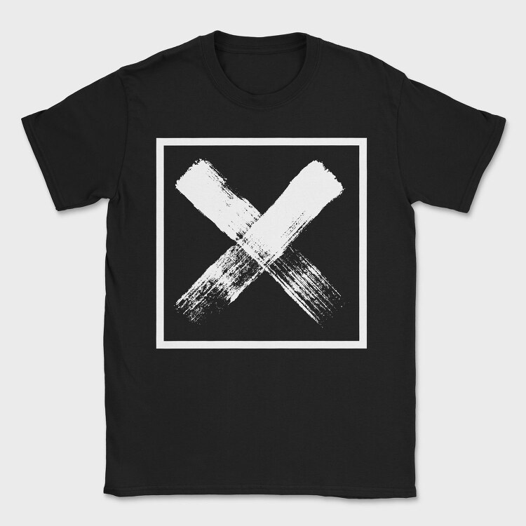 Letter X In Square Grunge, Tricou Barbati (Unisex)