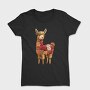 Alpaca Christmas Patchwork, Tricou Femei