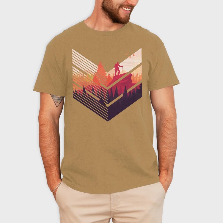 Geometric Forest, Tricou Barbati (Unisex)