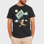 Girl Swinging on a Cassette Tape, Tricou Barbati (Unisex)