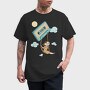 Girl Swinging on a Cassette Tape, Tricou Barbati (Unisex)