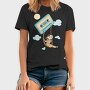 Girl Swinging on a Cassette Tape, Tricou Barbati (Unisex)