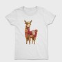 Alpaca Christmas Patchwork, Tricou Femei