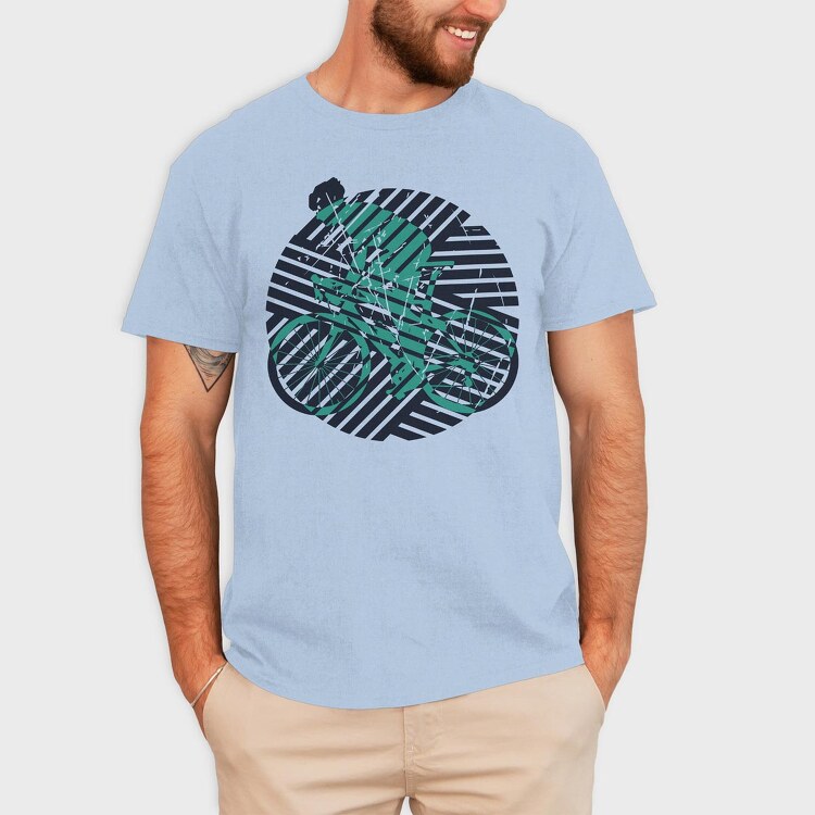 Geometric Bicycle, Tricou Barbati (Unisex)