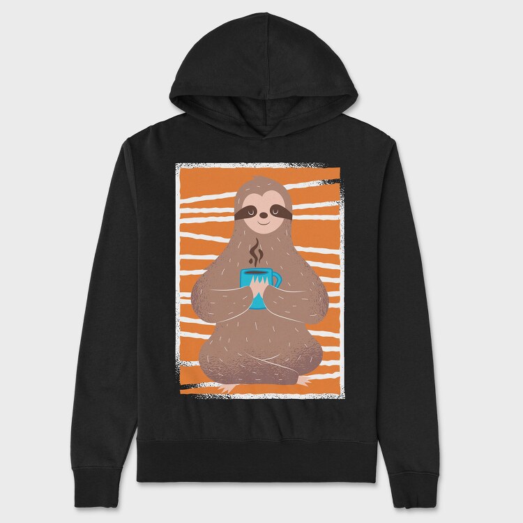 Sloth Coffee, Hanorac Oversize Barbati (Unisex)
