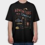 Adventure Camping Forest, Tricou Oversize Barbati (Unisex)