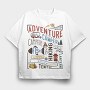 Adventure Camping Forest, Tricou Oversize Barbati (Unisex)