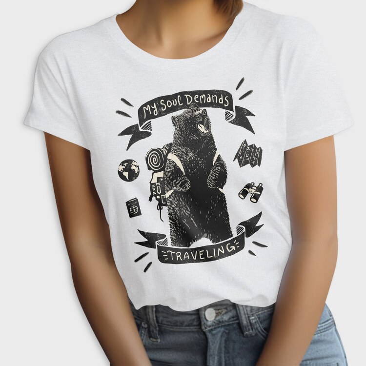 Wanderlust Bear, Tricou Femei