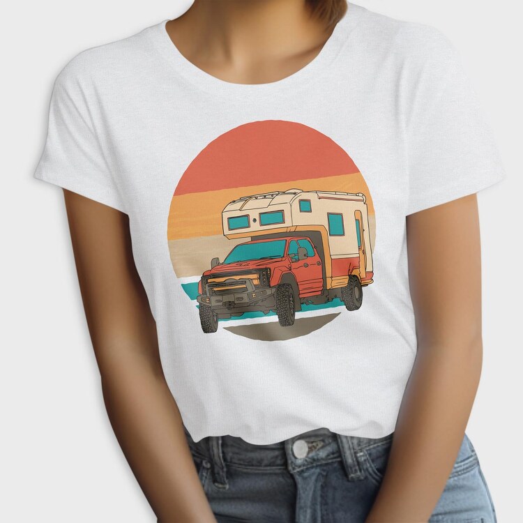 Retrosunset Camper, Tricou Femei