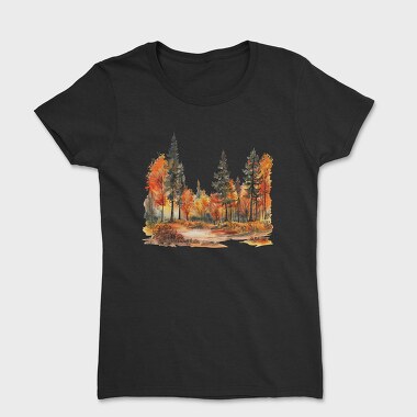 Autumn Forest Clipart, Tricou Femei