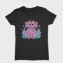 Three Headed Dog Pastel Goth Pink, Tricou Femei