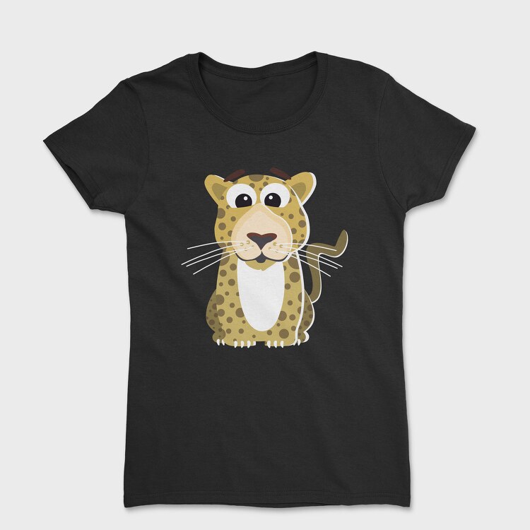 Leopard Cartoon Vibes, Tricou Femei