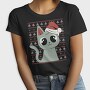 Ugly Sweater Christmas Cat, Tricou Femei