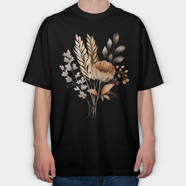 Autumn Fall Bloom, Tricou Oversize Barbati (Unisex)