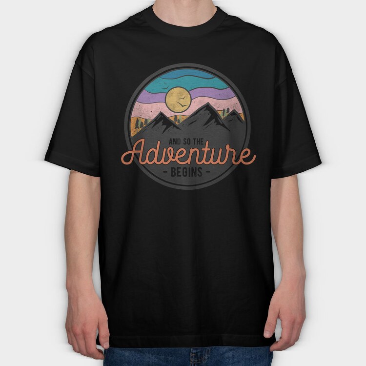 And So The Adventure Begins, Tricou Oversize Barbati (Unisex)